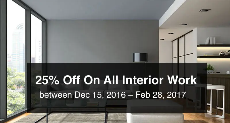 25% Off on All Interior Painting Works