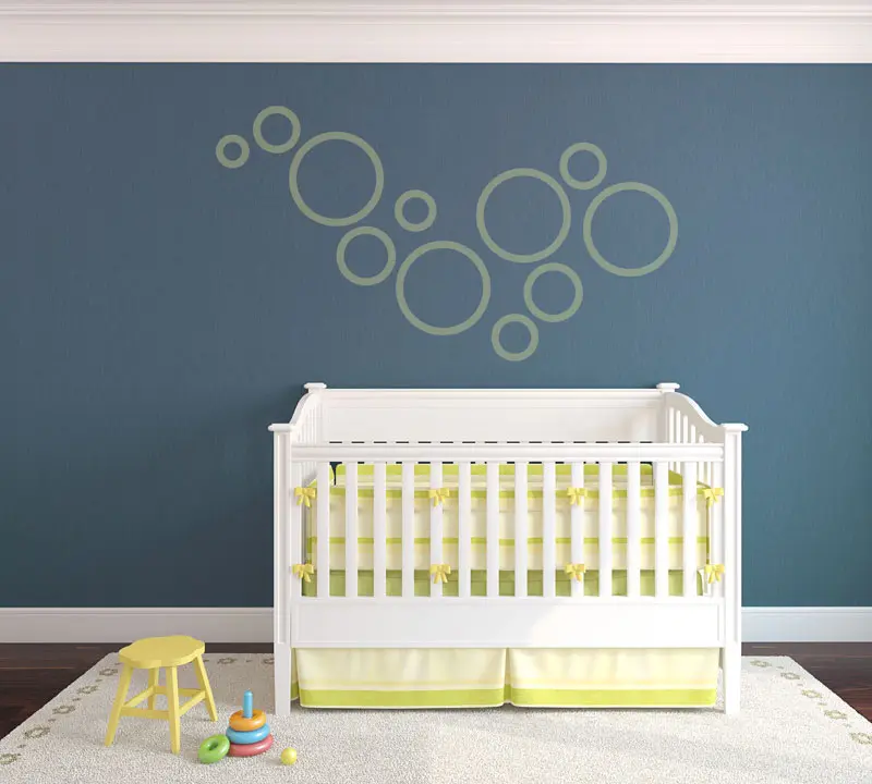 geometric pattern in nursery room