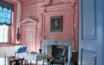 Inspiration: Artistic Dining Room in Pink