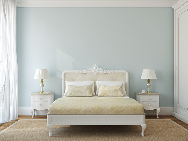 Inspiration Airy Bedroom In Blue Hommcps