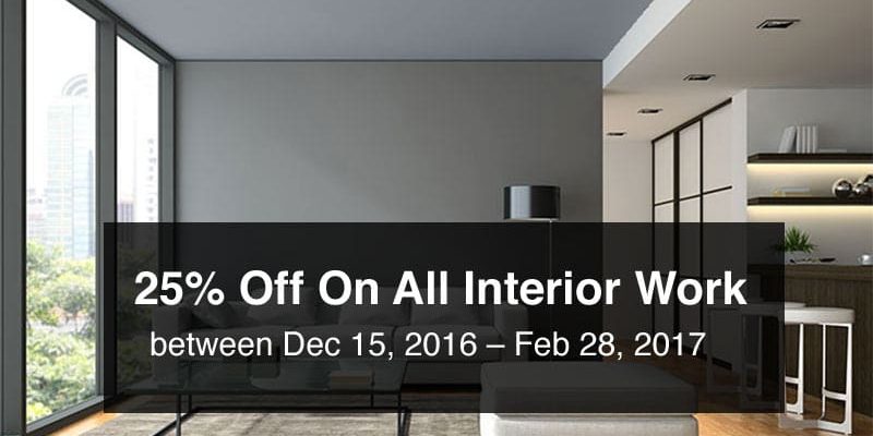 25% Off on All Interior Painting Works