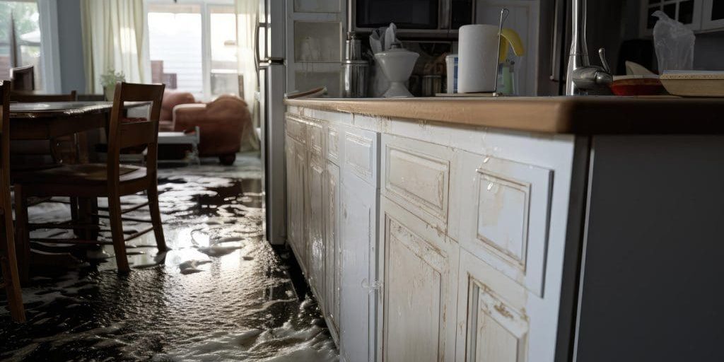 cabinets with water damage