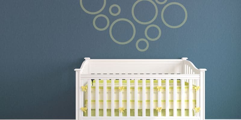 geometric pattern in nursery room