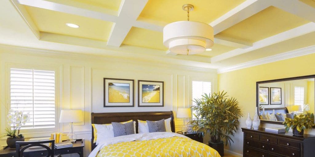 yellow paint in room